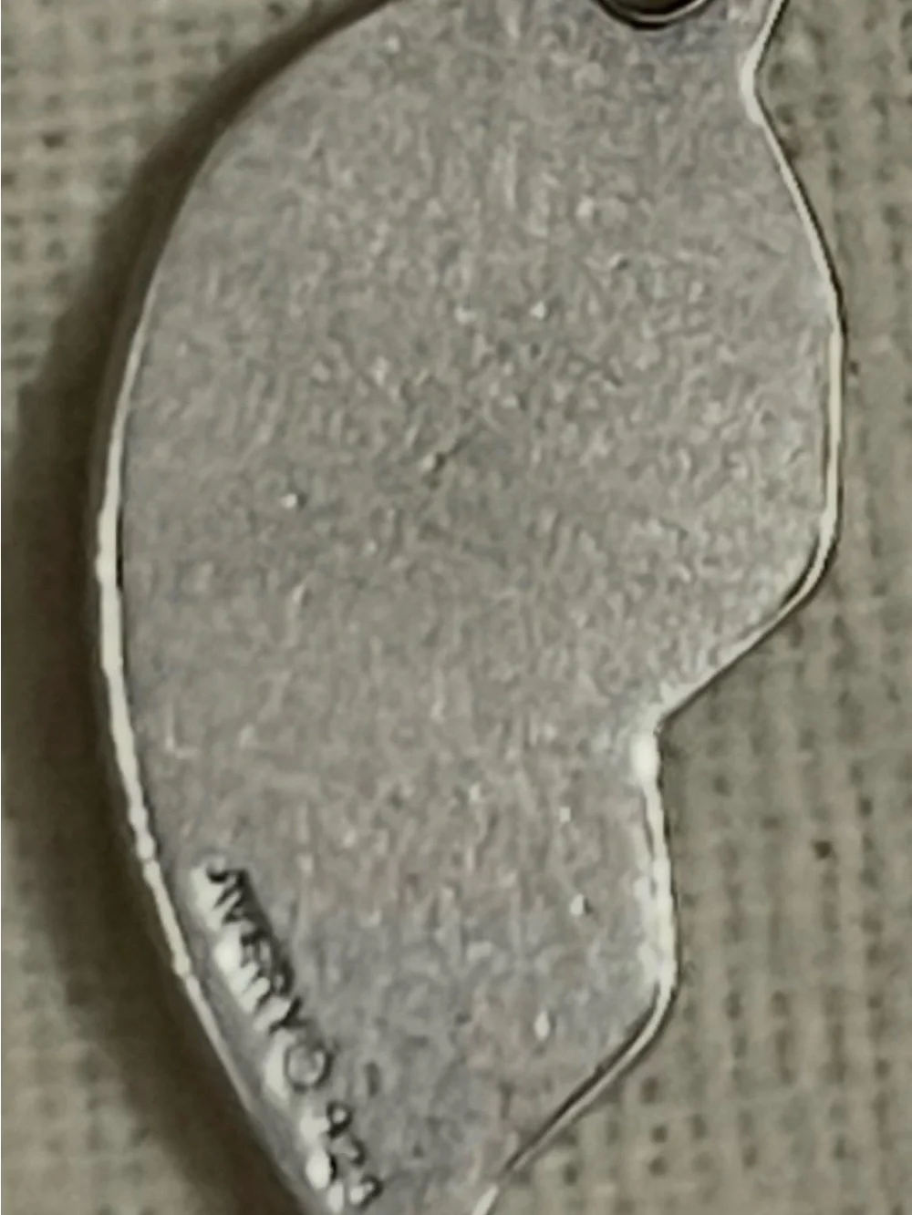 James Avery Silver ST/END Split Heart Charm